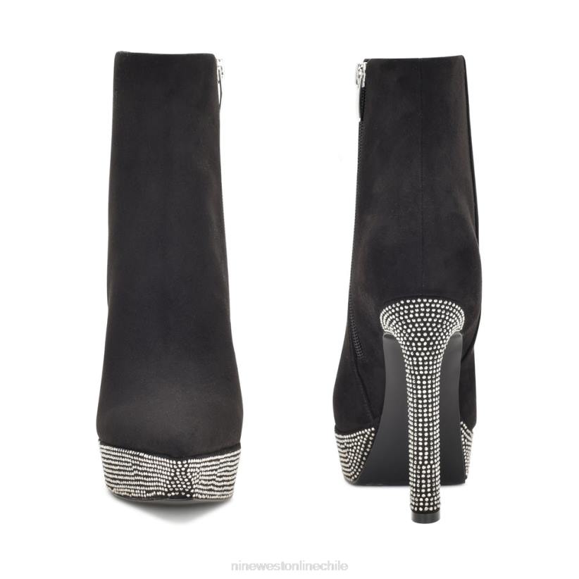 Nine West botines con plataforma loraa 2Z2T1869 gamuza negra con diamantes de imitación Nine West chile outlet