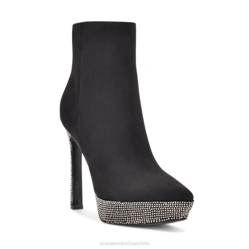 Nine West botines con plataforma loraa 2Z2T2922 gamuza negra con diamantes de imitación Nine West shoes
