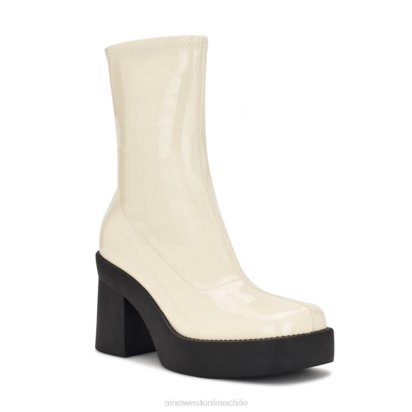 Nine West botines con plataforma y tacón Gerri 2Z2T2920 charol crema chic Nine West chile outlet