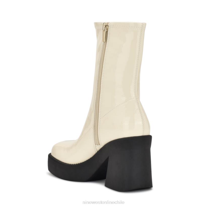Nine West botines con plataforma y tacón Gerri 2Z2T2920 charol crema chic Nine West chile outlet