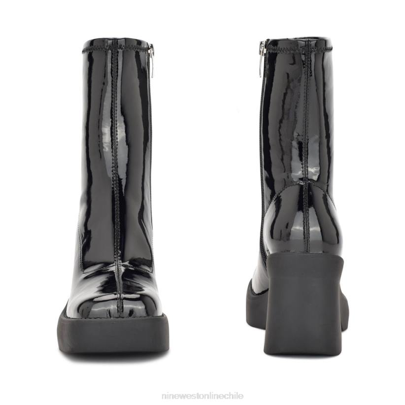 Nine West botines con plataforma y tacón Gerri 2Z2T2921 charol negro Nine West cartera negra