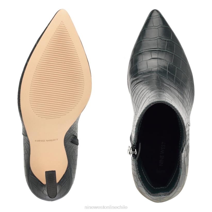 Nine West botines de vestir torrie 2Z2T1492 cocodrilo verde esmeralda Nine West cartera negra