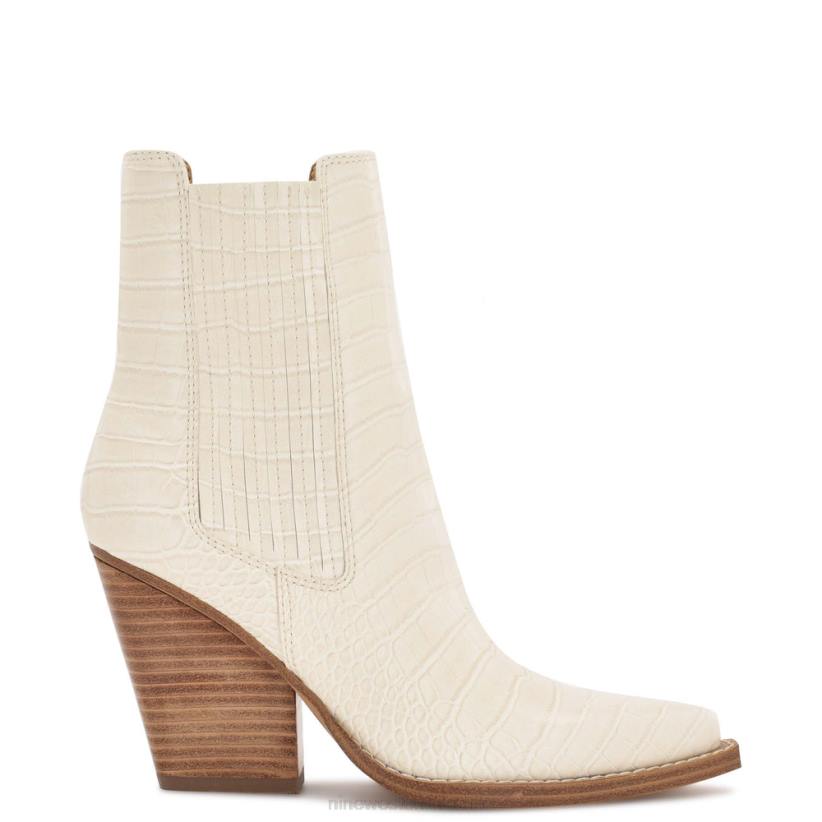 Nine West botines glena con tacón cuadrado 2Z2T1142 cocodrilo en relieve crema chic Nine West chile carteras