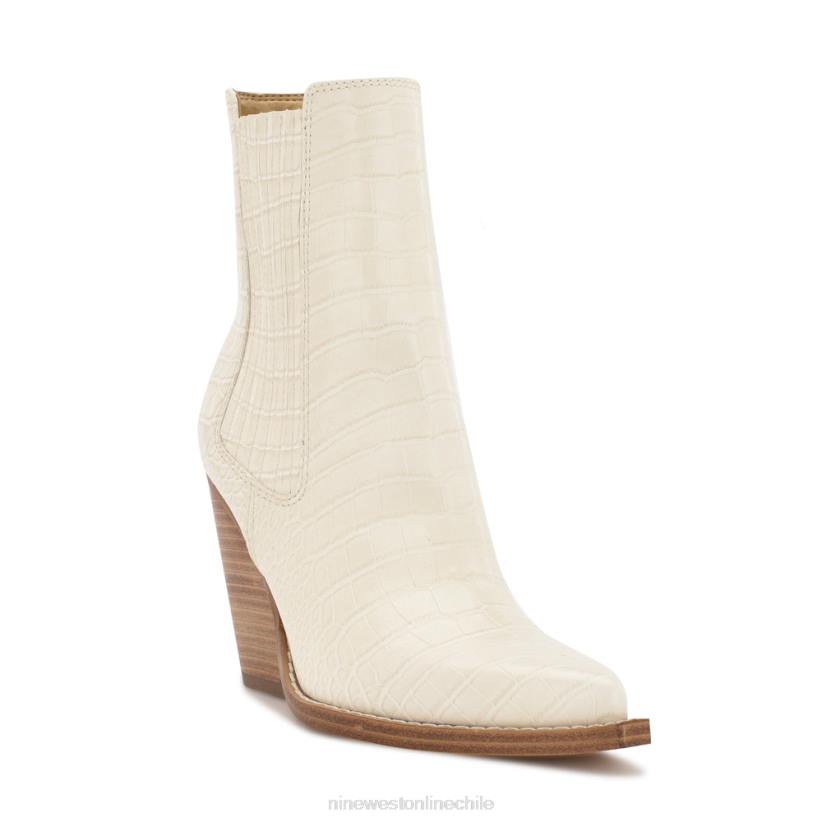 Nine West botines glena con tacón cuadrado 2Z2T1142 cocodrilo en relieve crema chic Nine West chile carteras