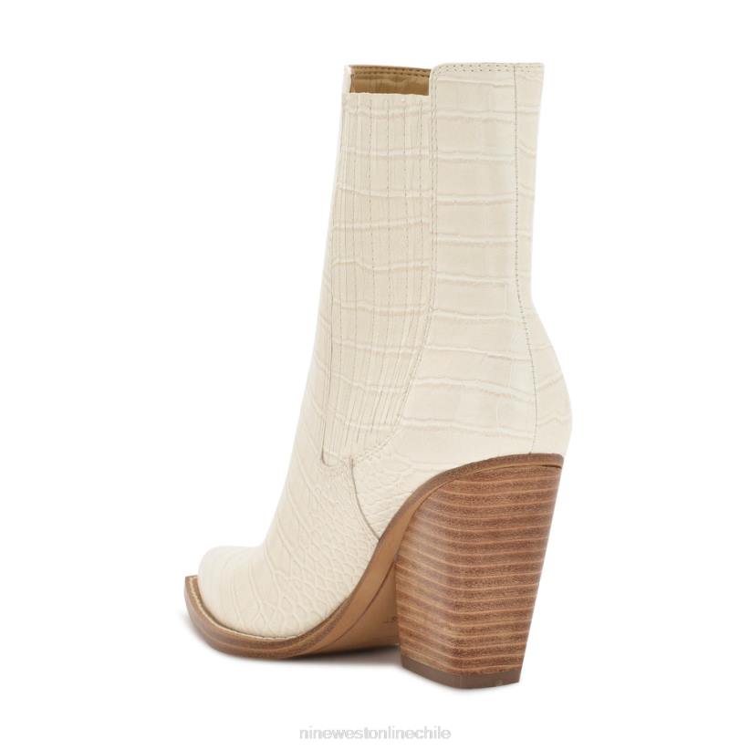 Nine West botines glena con tacón cuadrado 2Z2T1142 cocodrilo en relieve crema chic Nine West chile carteras