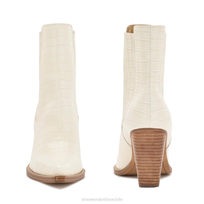 Nine West botines glena con tacón cuadrado 2Z2T1142 cocodrilo en relieve crema chic Nine West chile carteras