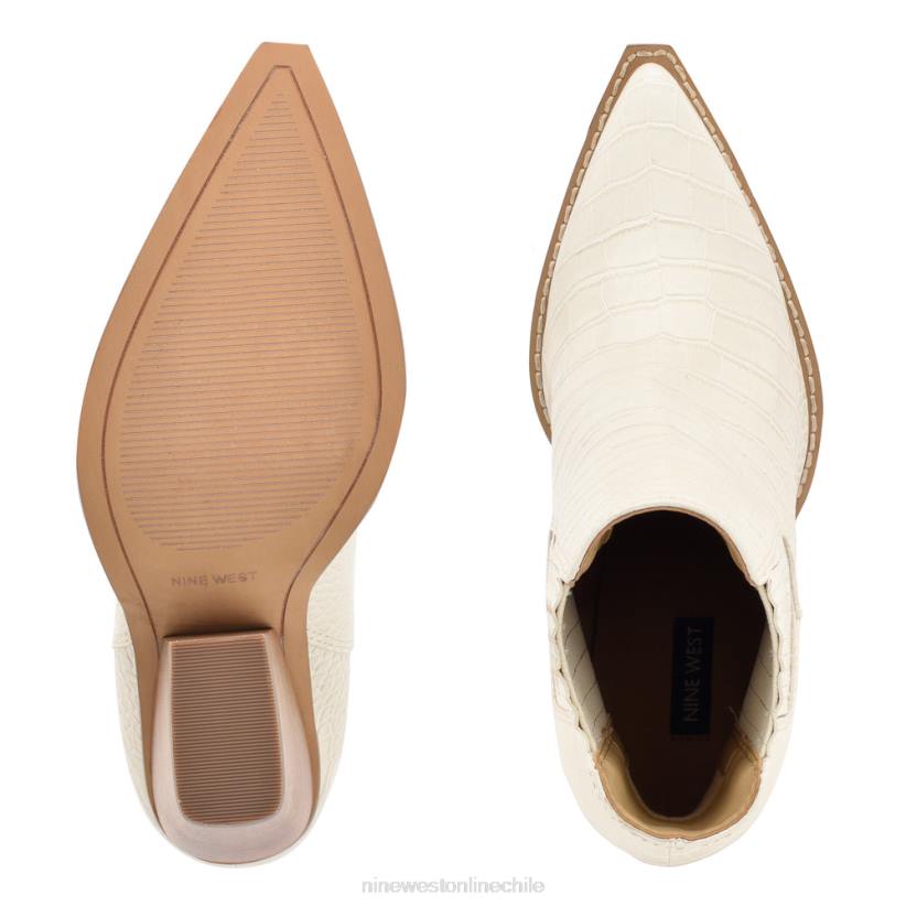 Nine West botines glena con tacón cuadrado 2Z2T1142 cocodrilo en relieve crema chic Nine West chile carteras