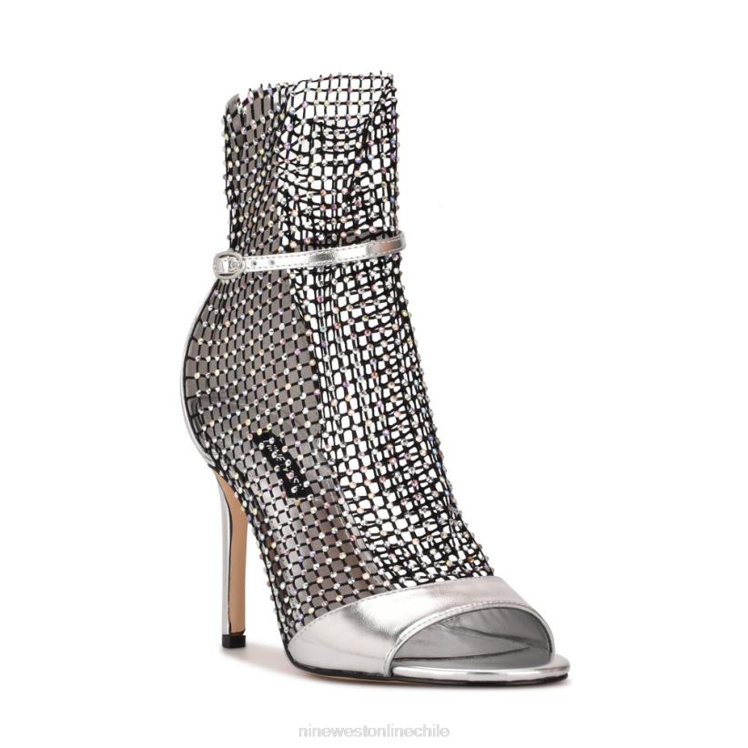 Nine West botines peep toe de malla imery 2Z2T1884 diamantes de imitación plateados/negros Nine West sandals