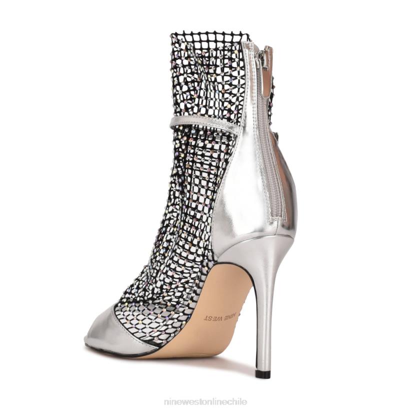 Nine West botines peep toe de malla imery 2Z2T1884 diamantes de imitación plateados/negros Nine West sandals