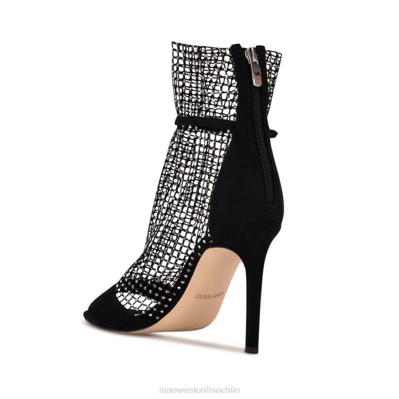 Nine West botines peep toe de malla imery 2Z2T1885 diamantes de imitación negros Nine West zapatillas chile