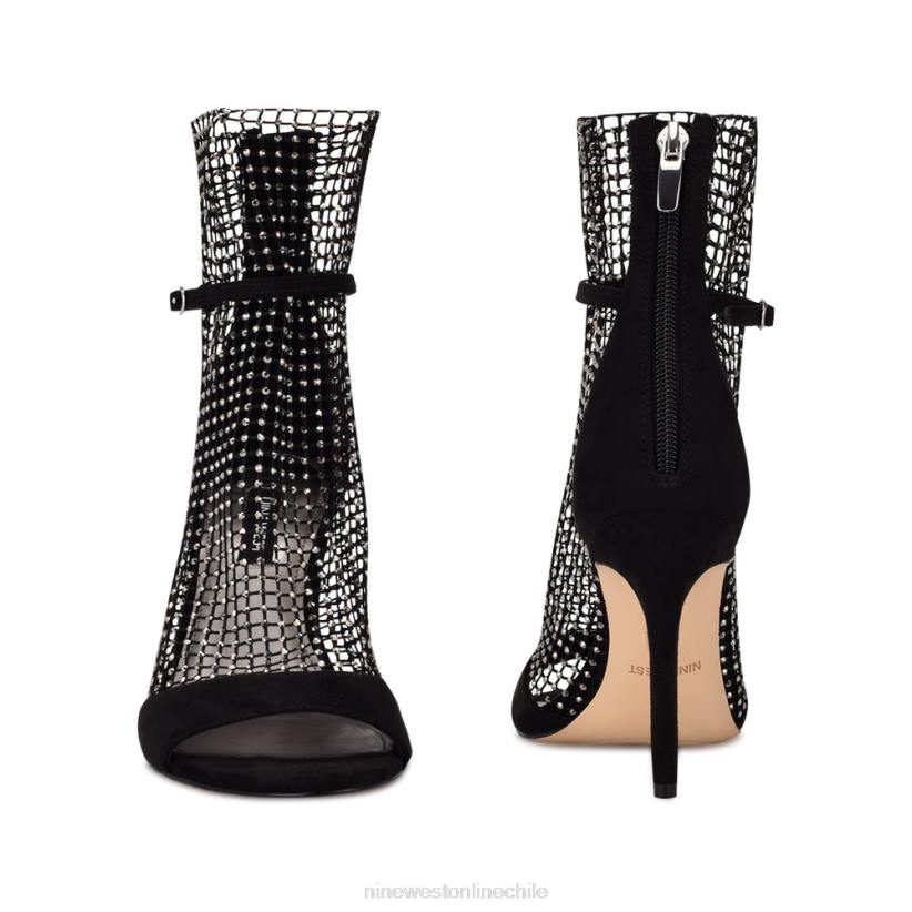 Nine West botines peep toe de malla imery 2Z2T1885 diamantes de imitación negros Nine West zapatillas chile