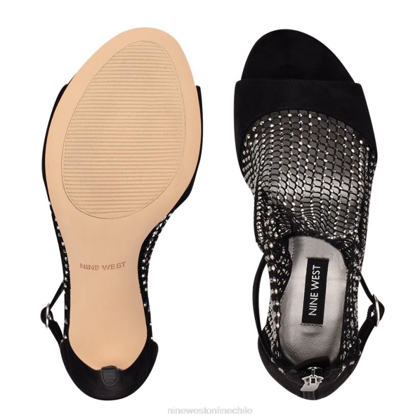 Nine West botines peep toe de malla imery 2Z2T1885 diamantes de imitación negros Nine West zapatillas chile
