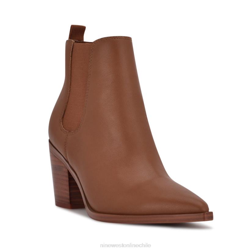 Nine West botines wyllis con tacón cuadrado 2Z2T2909 cuero marrón Nine West cartera negra