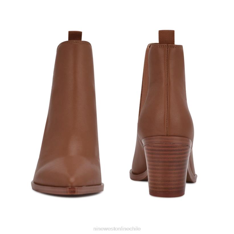 Nine West botines wyllis con tacón cuadrado 2Z2T2909 cuero marrón Nine West cartera negra