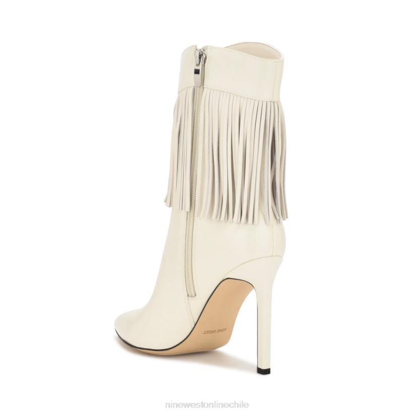 Nine West prueba unos botines con flecos y tacón 2Z2T1504 crema elegante Nine West cartera negra