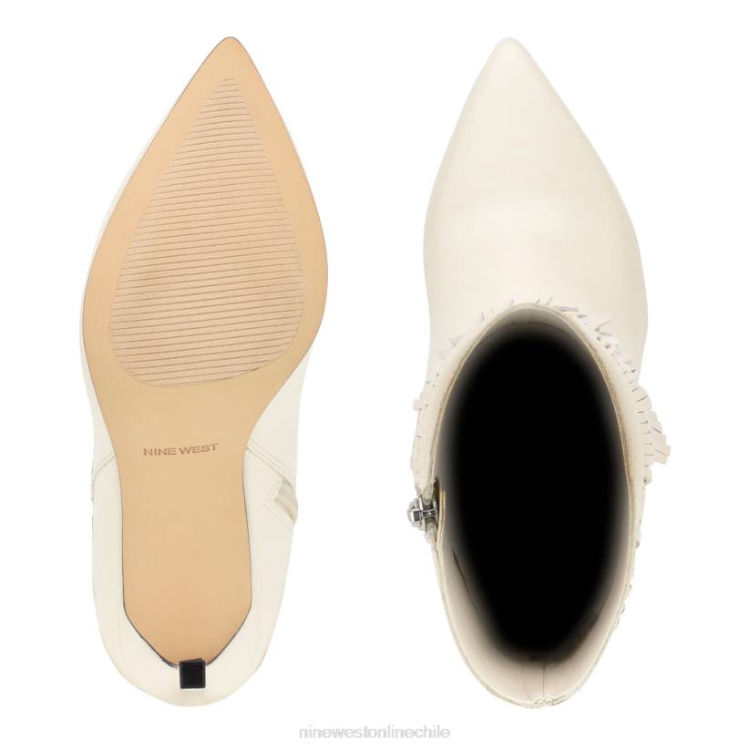 Nine West prueba unos botines con flecos y tacón 2Z2T1504 crema elegante Nine West cartera negra