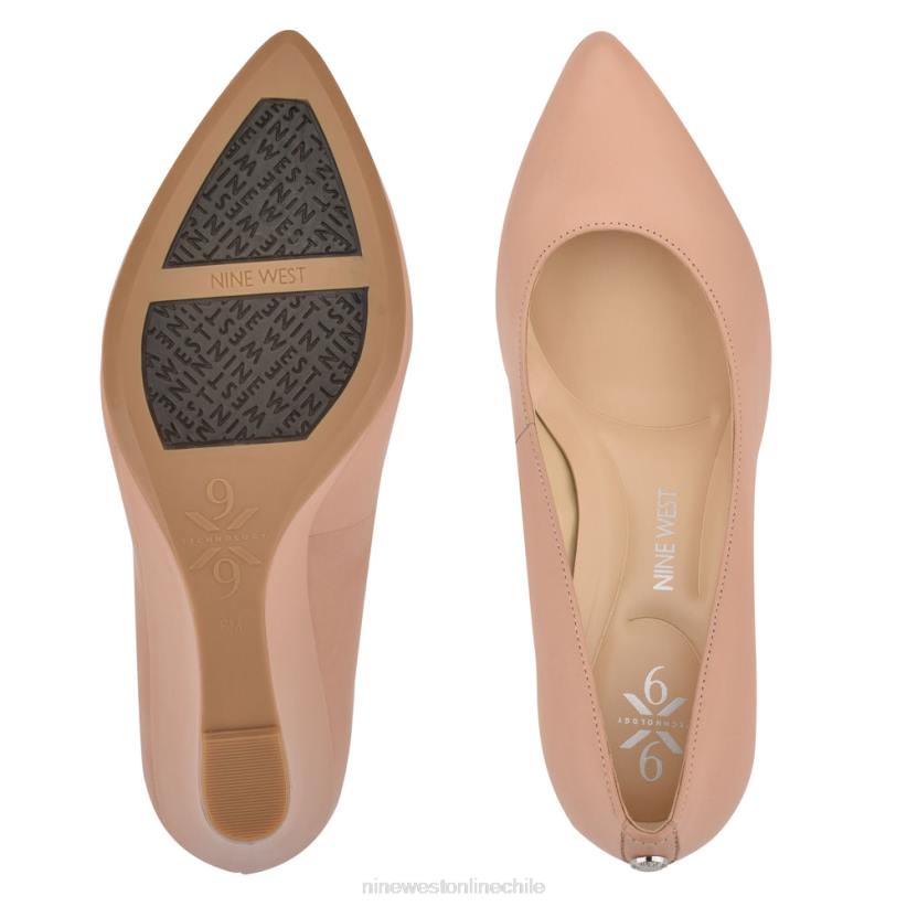 Nine West cuñas de vestir cal 9x9 2Z2T791 cuero apenas desnudo Nine West shoes