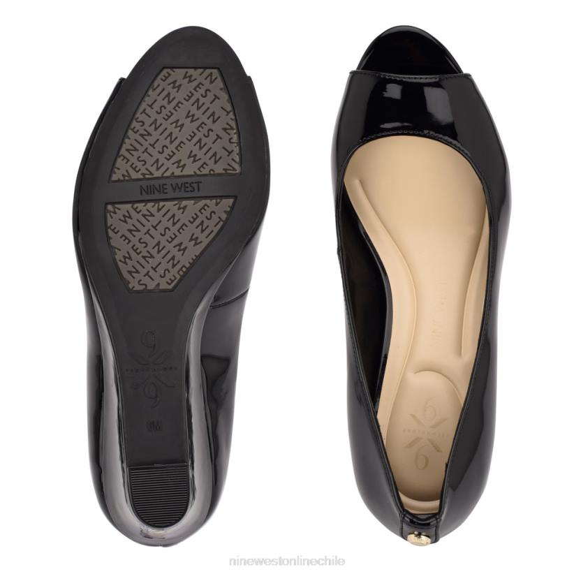 Nine West cuñas de vestir tipo capa 9x9 2Z2T1144 charol negro Nine West cartera negra