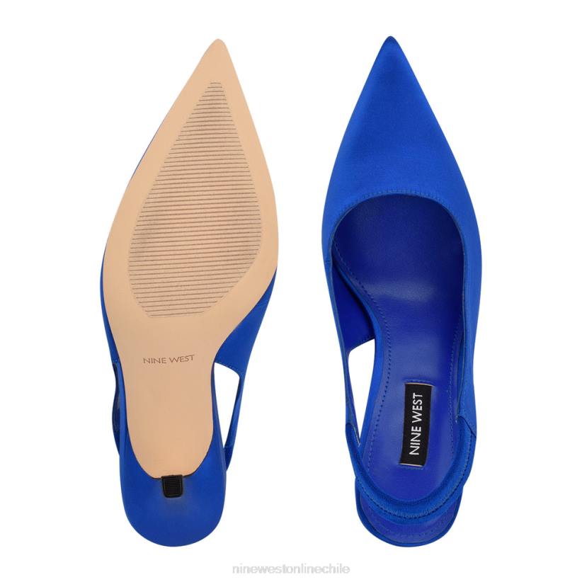 Nine West zapatos de tacón ciser 2Z2T960 satén azul Nine West sandals