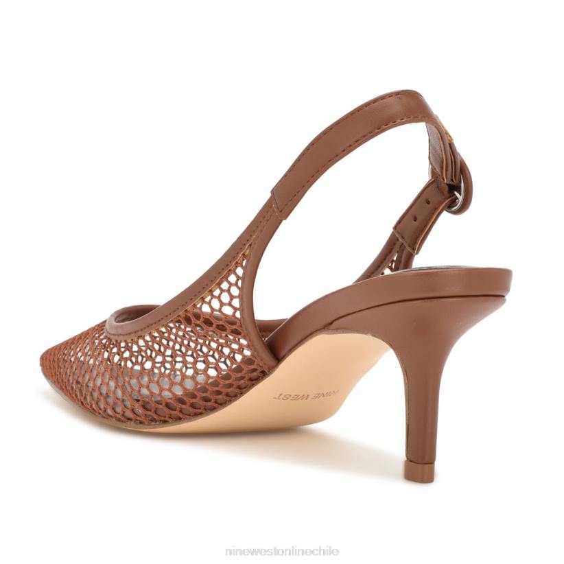 Nine West zapatos de tacón con tira trasera de malla 2Z2T1407 marrón/claro Nine West chile outlet