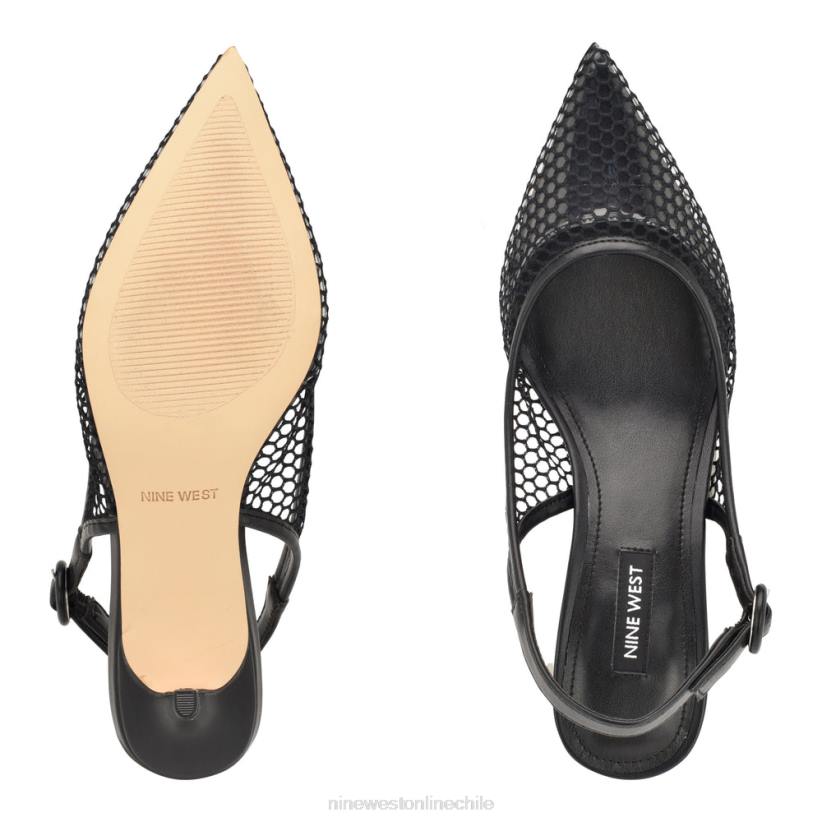 Nine West zapatos de tacón con tira trasera de malla 2Z2T1408 negro/claro Nine West cartera negra