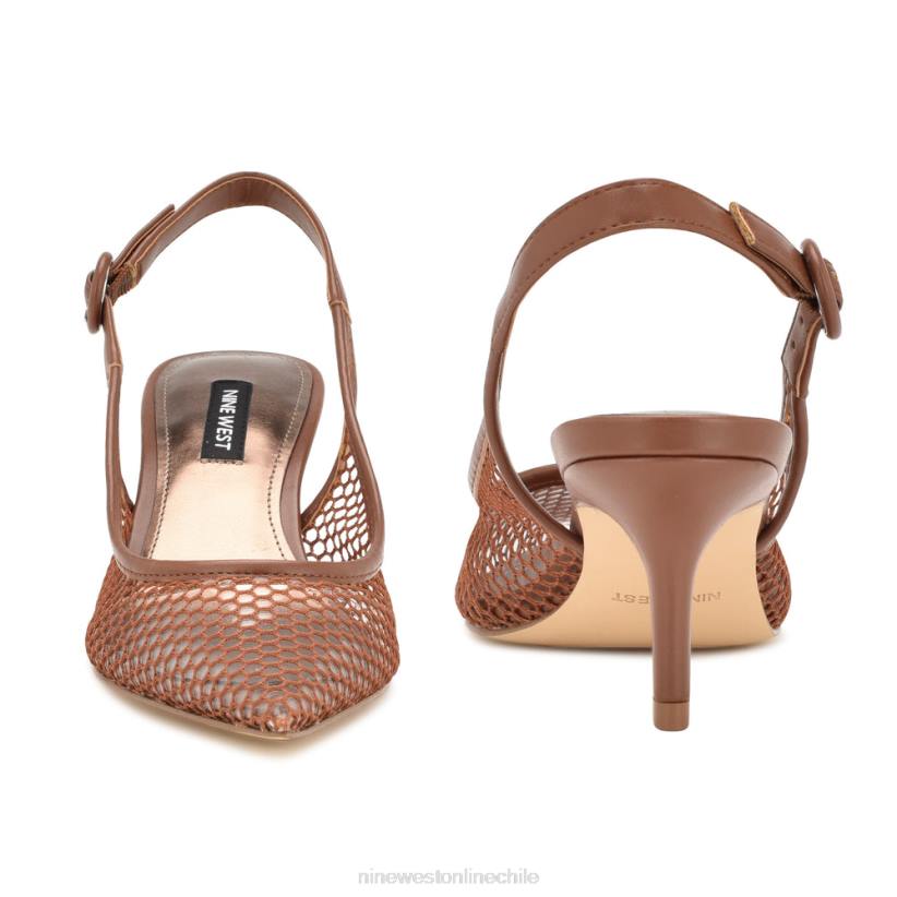 Nine West zapatos de tacón con tira trasera de malla 2Z2T1767 marrón/claro Nine West chile outlet