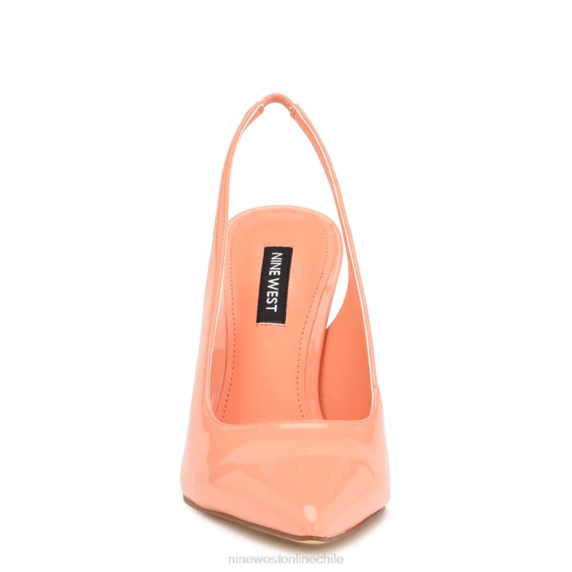 Nine West zapatos de tacón con tira trasera y puntera puntiaguda 2Z2T1084 patente de crema Nine West cartera negra