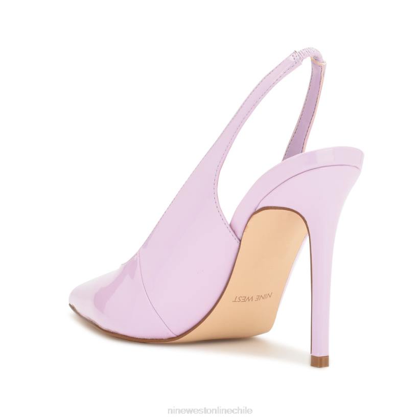 Nine West zapatos de tacón con tira trasera y puntera puntiaguda 2Z2T1085 patente morada Nine West shoes