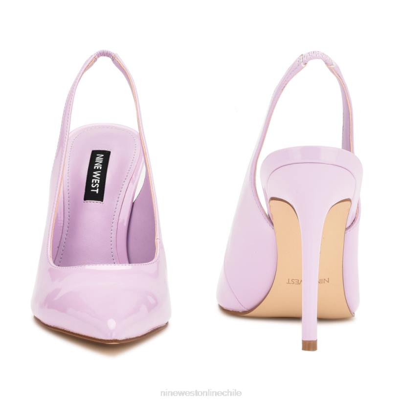 Nine West zapatos de tacón con tira trasera y puntera puntiaguda 2Z2T1567 patente morada Nine West zapatillas chile