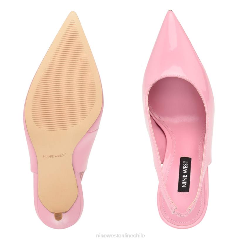 Nine West zapatos de tacón con tira trasera y puntera puntiaguda 2Z2T1586 patente rosa Nine West chile carteras