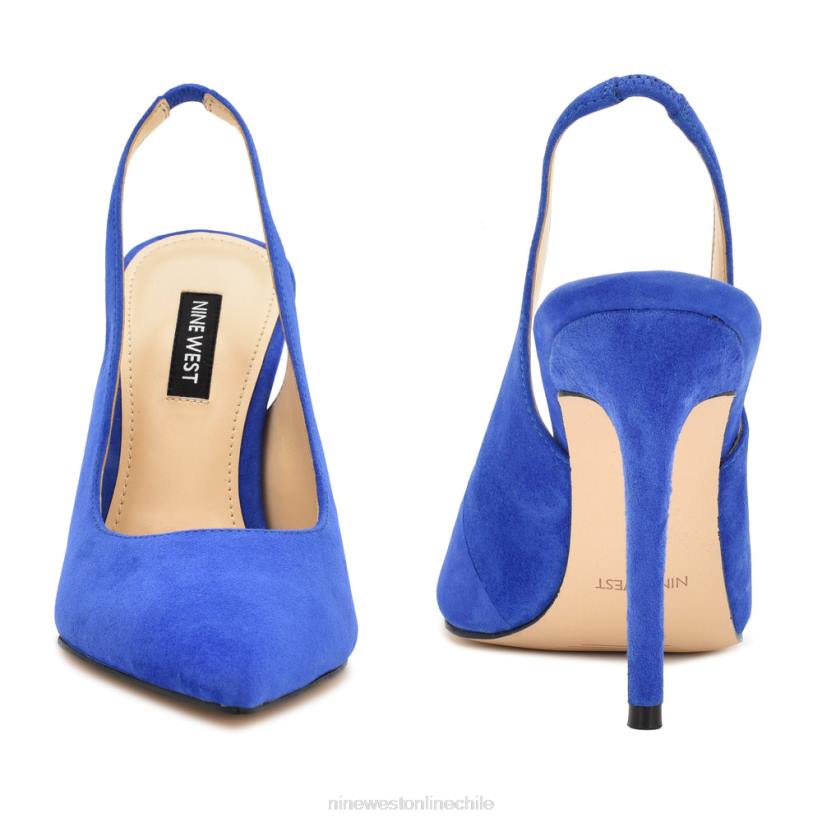 Nine West zapatos de tacón con tira trasera y puntera puntiaguda 2Z2T925 gamuza azul medio Nine West zapatillas chile