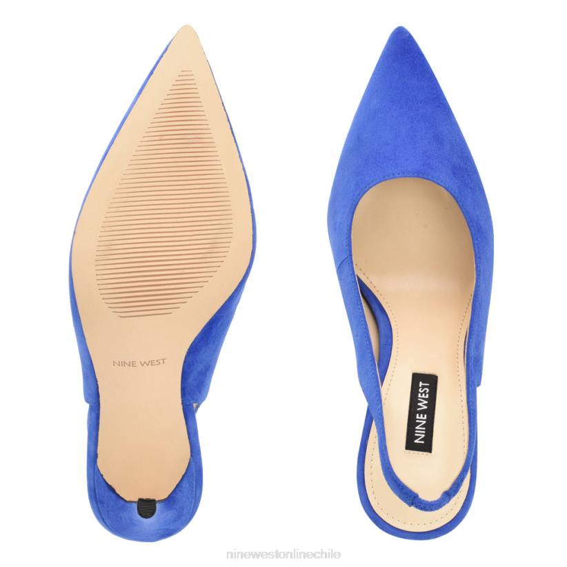 Nine West zapatos de tacón con tira trasera y puntera puntiaguda 2Z2T925 gamuza azul medio Nine West zapatillas chile