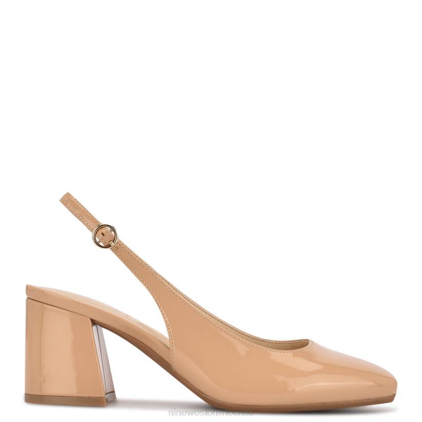 Nine West zapatos de tacón vila 9x9 2Z2T1104 patente apenas desnuda Nine West sandals