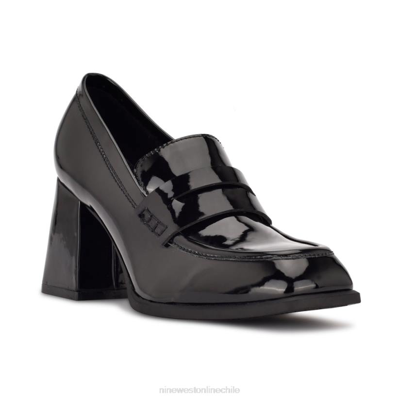 Nine West mocasines de tacón Zest 2Z2T1238 charol negro Nine West chile carteras