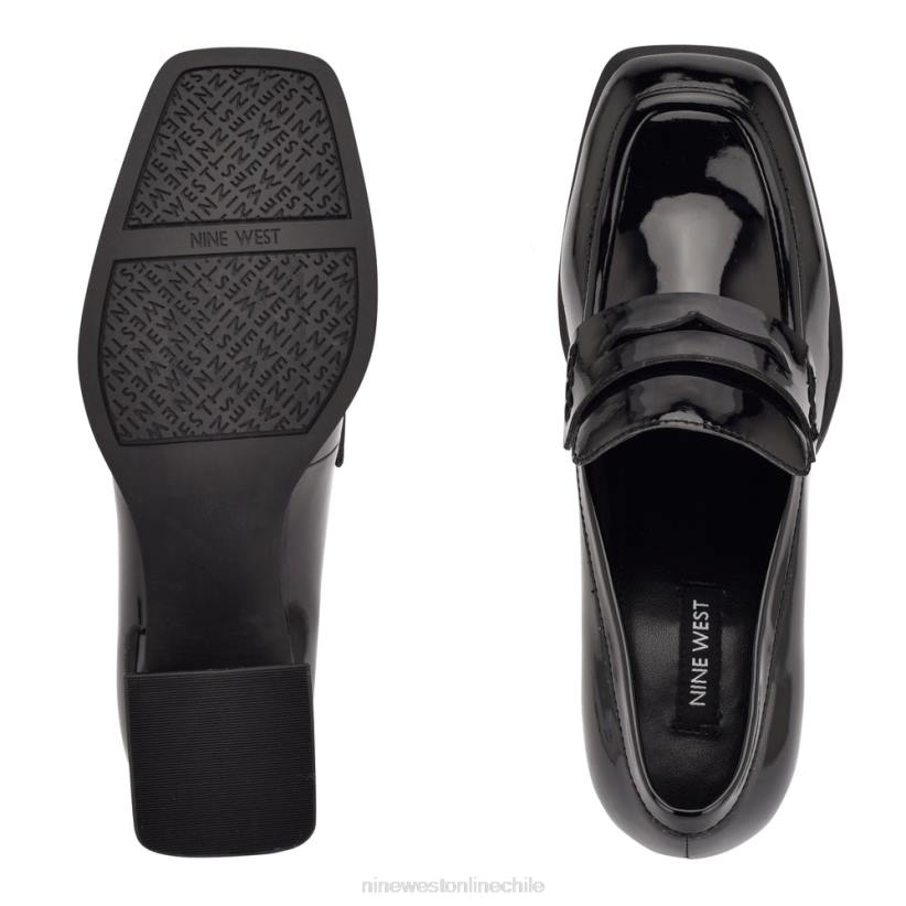 Nine West mocasines de tacón Zest 2Z2T1238 charol negro Nine West chile carteras