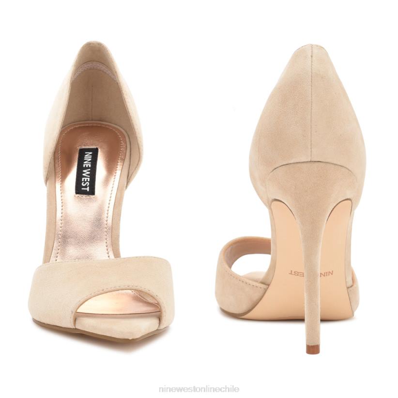Nine West precio de bombas peep toe 2Z2T1316 gamuza apenas desnuda Nine West chile carteras