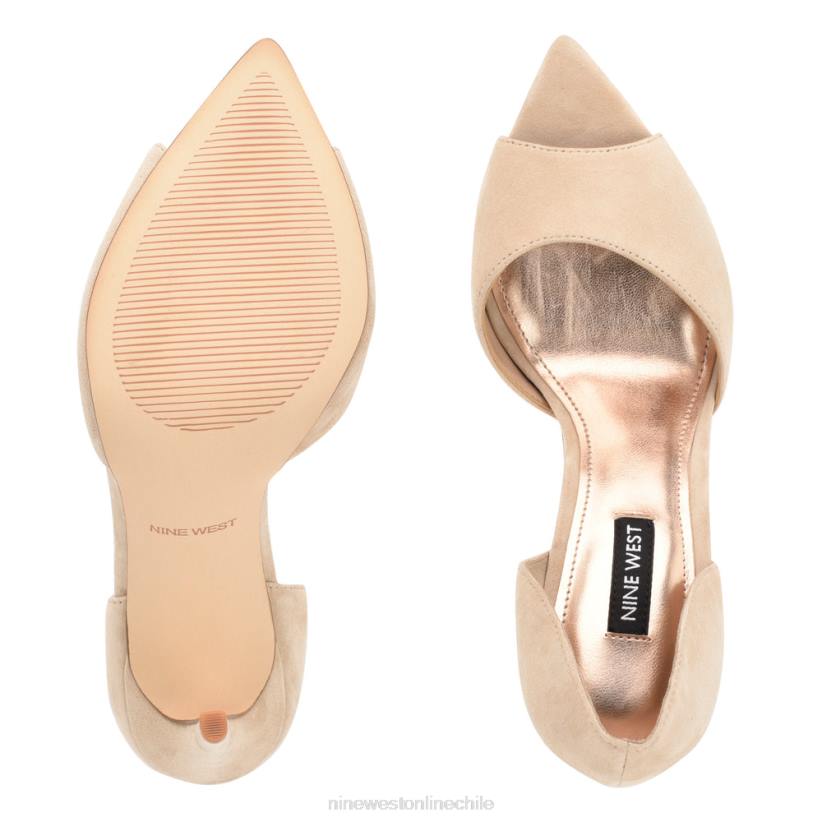 Nine West precio de bombas peep toe 2Z2T1316 gamuza apenas desnuda Nine West chile carteras