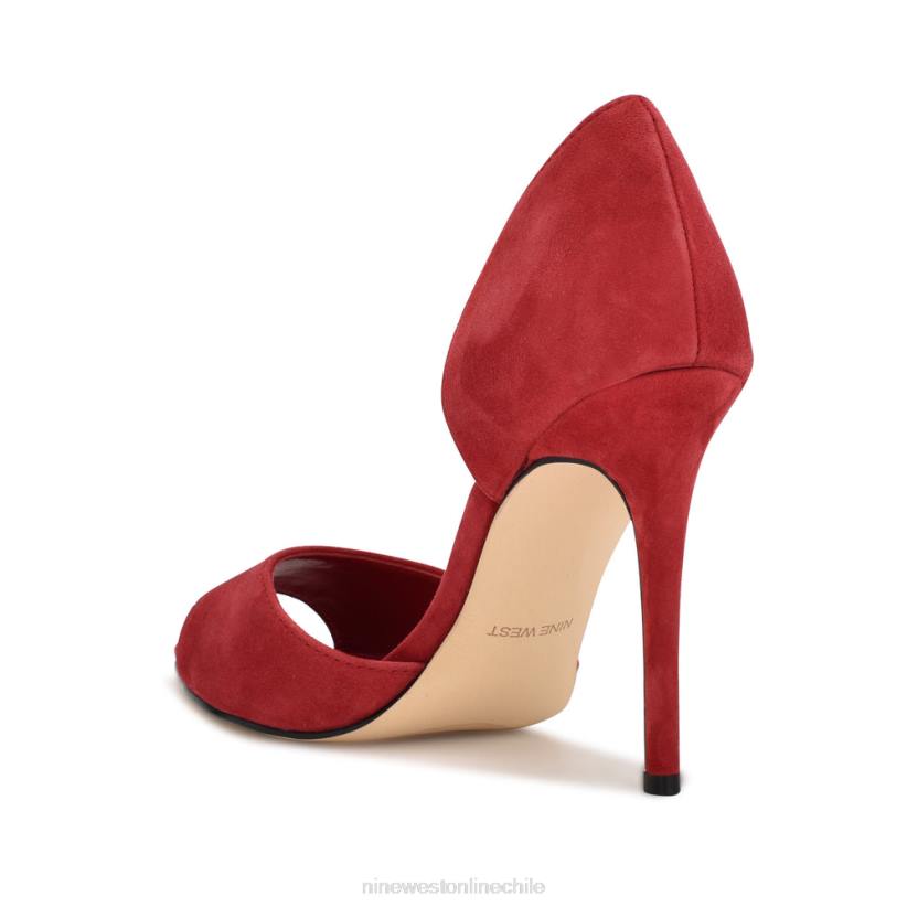 Nine West precio de bombas peep toe 2Z2T1318 gamuza roja Nine West cartera negra