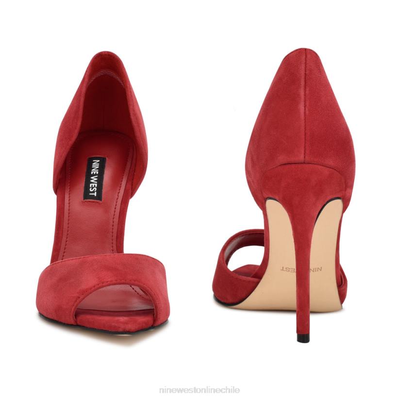 Nine West precio de bombas peep toe 2Z2T1318 gamuza roja Nine West cartera negra