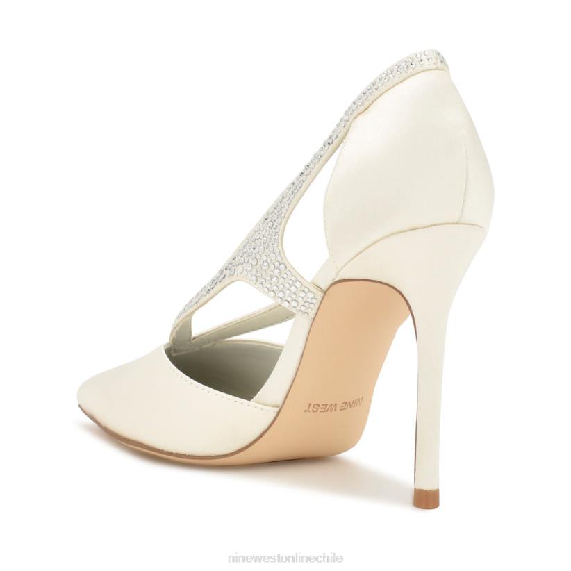 Nine West zapatos de punta puntiaguda de fantasía 2Z2T1275 cristal satinado marfil Nine West chile outlet