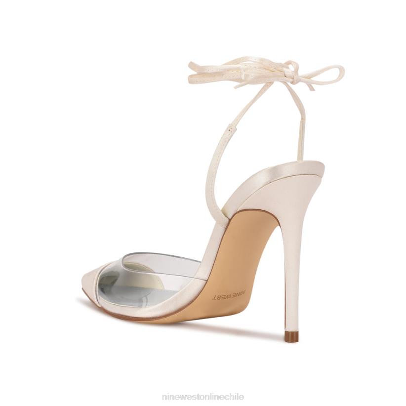 Nine West zapatos de tacón Ferest con envoltura en el tobillo 2Z2T1362 marfil/claro Nine West sandals