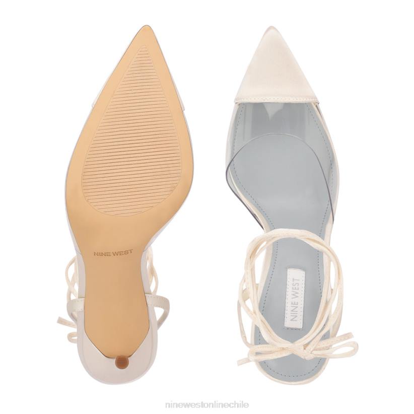 Nine West zapatos de tacón Ferest con envoltura en el tobillo 2Z2T1362 marfil/claro Nine West sandals