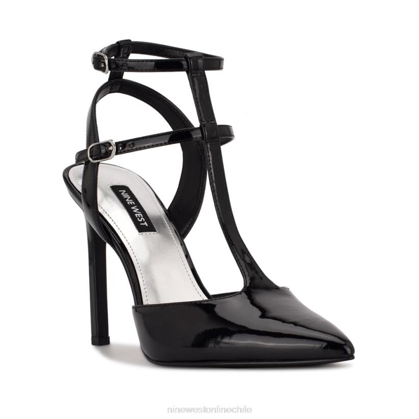 Nine West zapatos de tacón con correa en el tobillo tayes 2Z2T1342 charol negro Nine West cartera negra