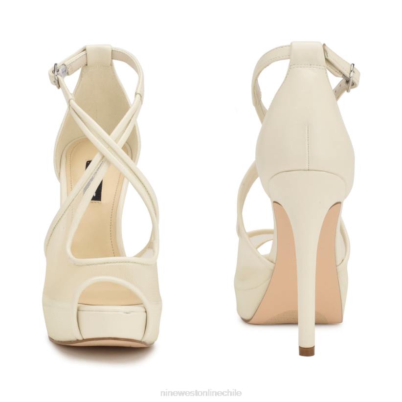 Nine West zapatos de tacón con plataforma peep toe hanya 2Z2T1264 crema elegante Nine West cartera negra
