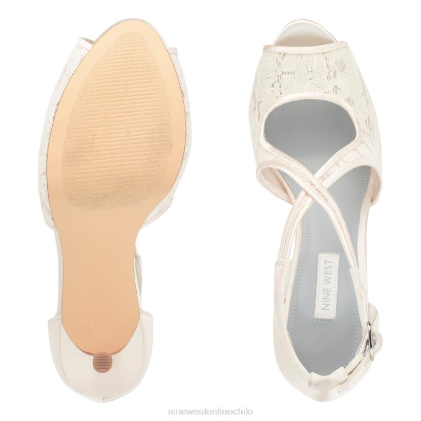 Nine West zapatos de tacón con plataforma peep toe hanya 2Z2T1284 encaje blanco Nine West sandals