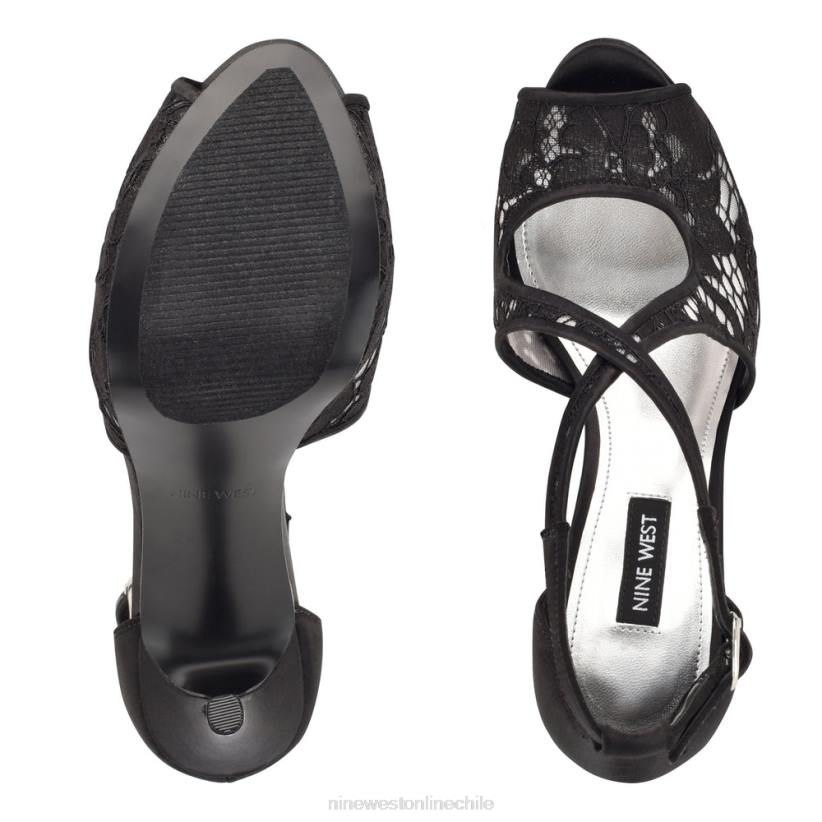 Nine West zapatos de tacón con plataforma peep toe hanya 2Z2T1285 encaje negro Nine West zapatillas chile