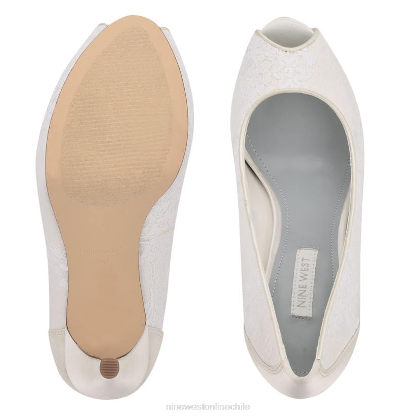 Nine West zapatos de tacón con plataforma peep toe hizzia 2Z2T1469 encaje blanco Nine West shoes