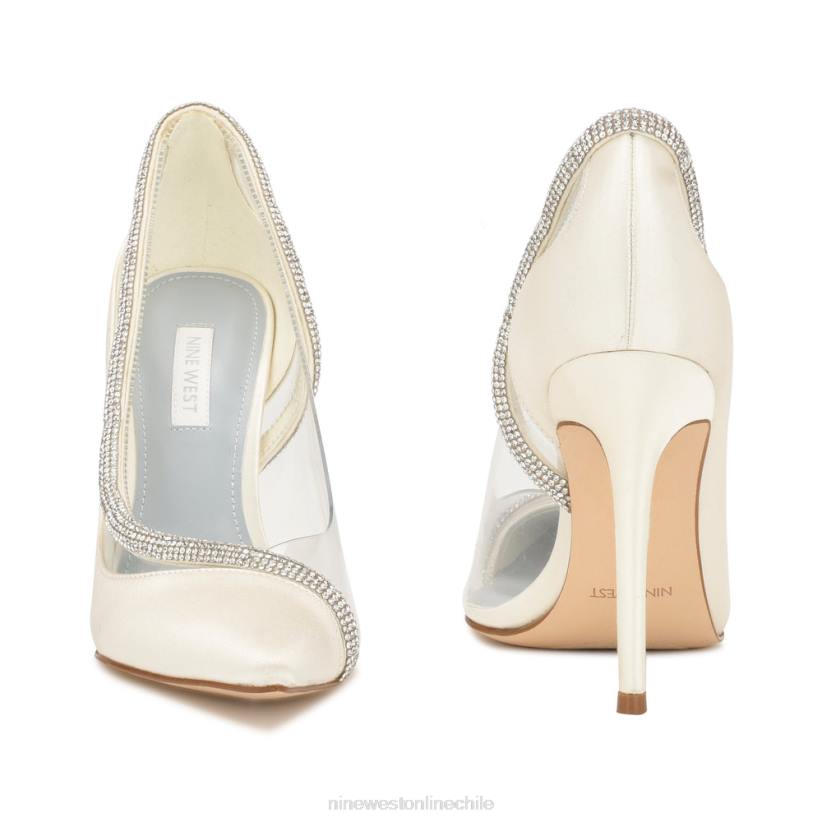 Nine West zapatos de tacón con punta fina finna 2Z2T1313 satén marfil Nine West shoes