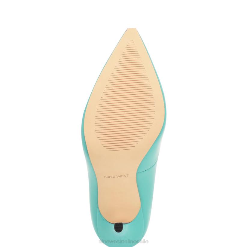 Nine West zapatos de tacón con punta puntiaguda bliss 2Z2T1262 charol azul verdoso claro Nine West chile carteras