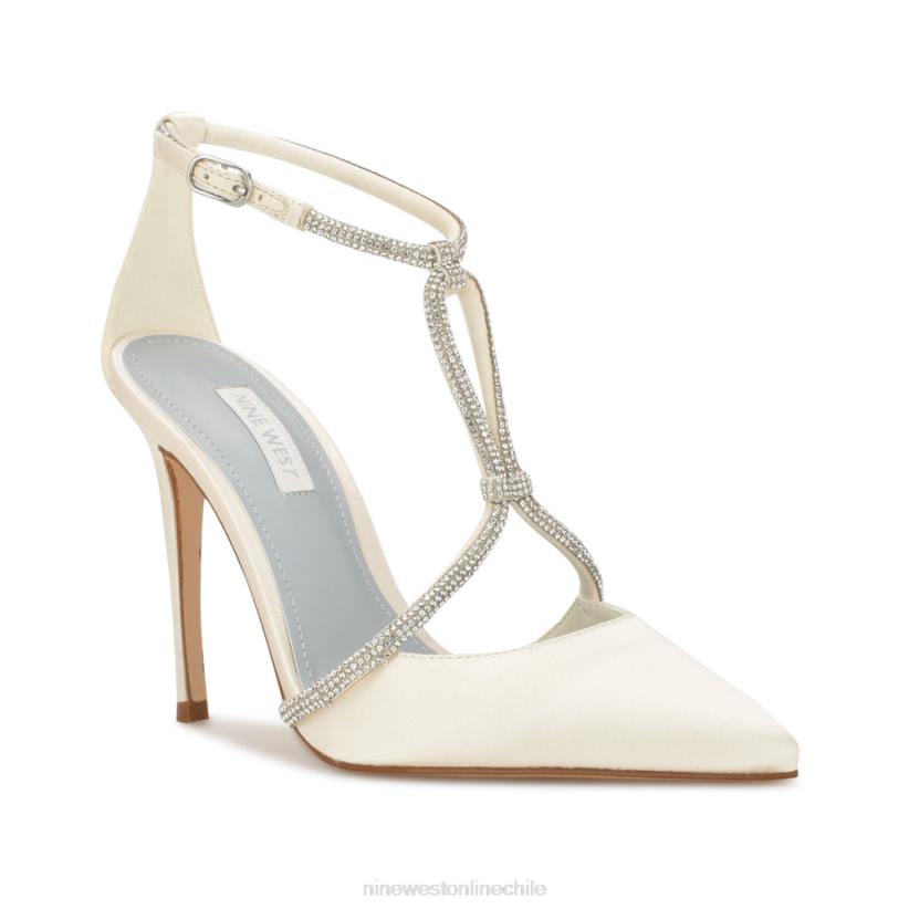 Nine West zapatos de tacón con punta puntiaguda fabel 2Z2T1350 satén marfil Nine West sandals
